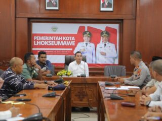 Jelang Idul Fitri 1446 H, Wali Kota Lhokseumawe Pimpin Rakor Pawai Takbir Keliling