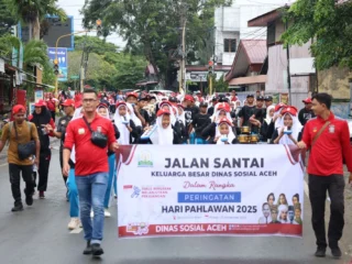 Dinas Sosial Aceh Gelar Jalan Santai, 600 Peserta Lebih Meriahkan Peringatan Hari Pahlawan