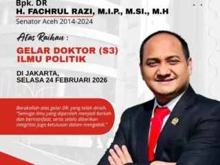 Mantan Jubir Partai Aceh Fachrul Razi Raih  Doktor Ilmu Politik
