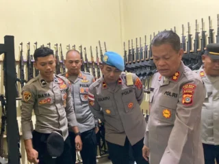 Polres Aceh Utara Cek Senjata Api Dinas, Pastikan Penggunaan Sesuai Prosedur